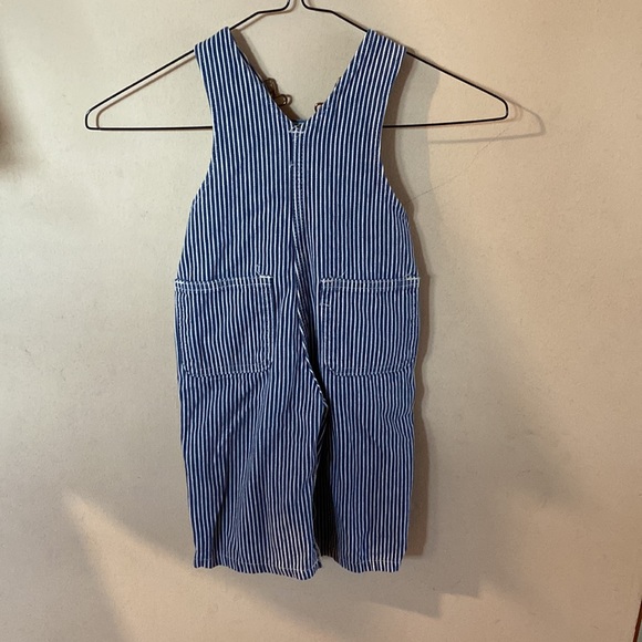 Adorable Hickory Stripe Liberty Bib Overalls - Picture 2 of 3